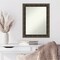 Amanti Art Non-Beveled Wood Wall Mirror, Intaglio Embossed Black Frame